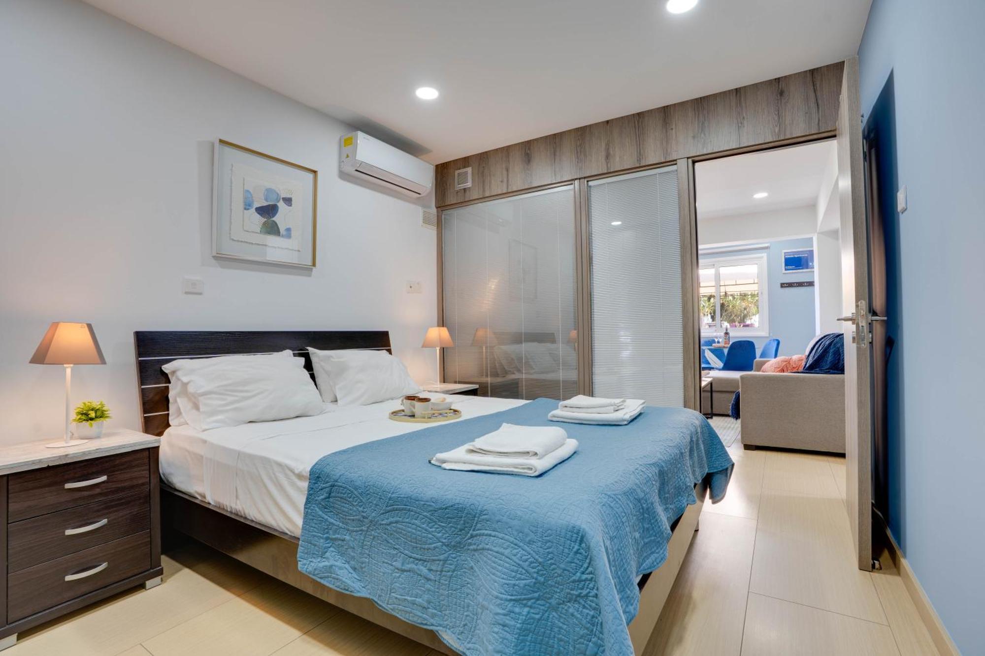 לרנקה Atlantis Apartments 50M From Makenzy Seafront מראה חיצוני תמונה
